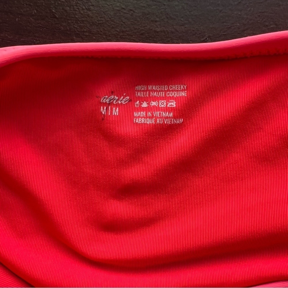 Aerie Coral High Wasted Bikini Bottoms Size Medium - Picture 4 of 4